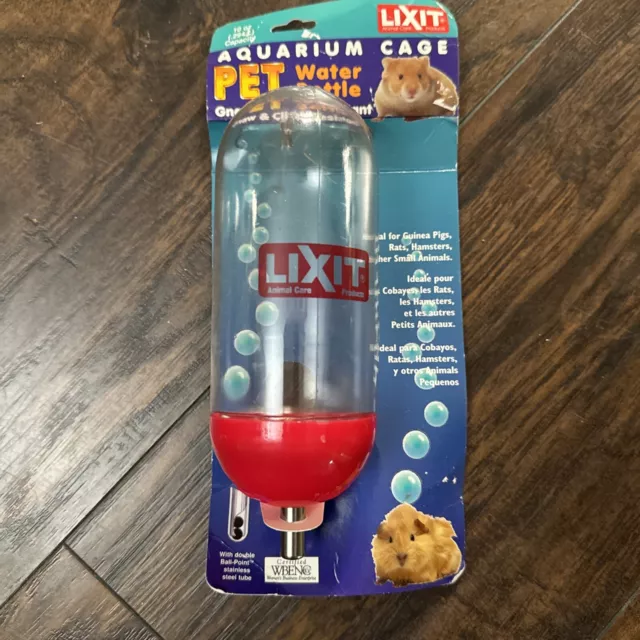 LM Lixit Aquarium Cage Water Bottle Clear - 10 oz