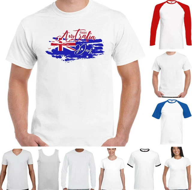 T-shirt da uomo Australia rugby Day bandiera festa nazionale australiana cricket australiana top