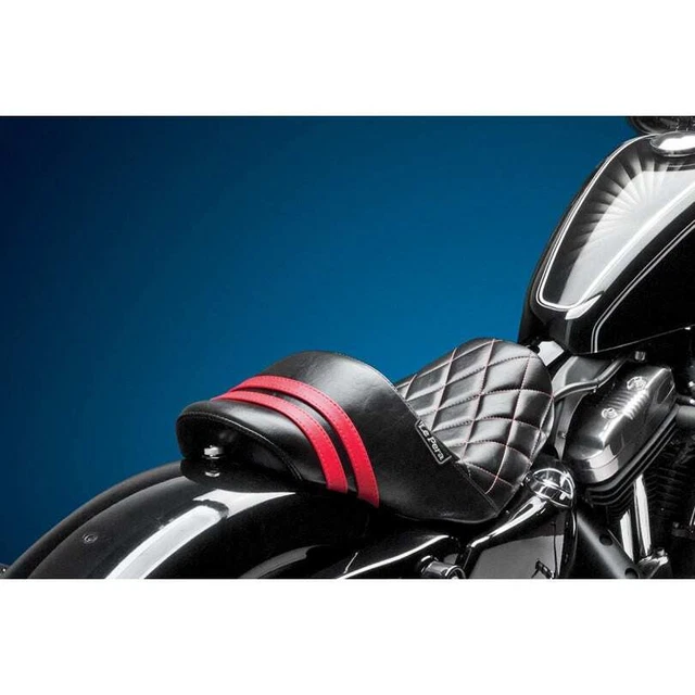 Le Pera LK-416DM Stubs Spoiler Solo Seat w/ Red & Diamond Sportster 04-06 10-17