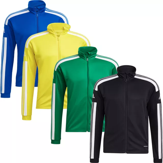 Mens Adidas Full Zip Tracksuit Track Top Jacket Squadra 21 Sweatshirt Gym Tops