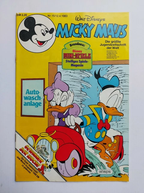 Ehapa - Micky Maus Nr. 15 / 12.4.1983 - Top Zustand / Z1- (ohne Beilage)