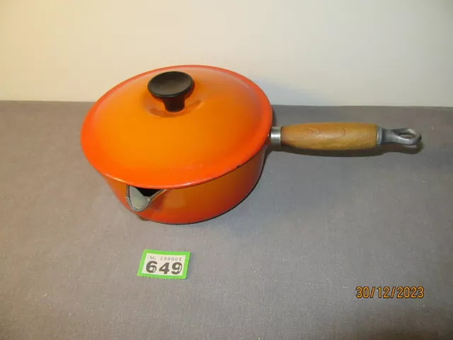 Le Creuset, poêle 20cm, orange, vintage.