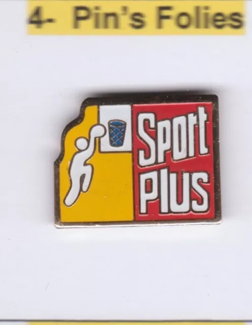 Pinsfolies *** Pin's Badge ++ Sports Plus Media ++ Basket Ball