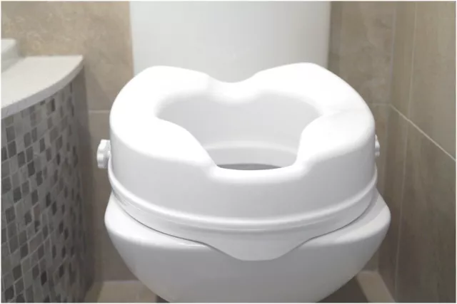 Aidapt 2'', 4'', 6'' Heavy Duty Raised High Elevated Toilet Seat Aid Without Lid
