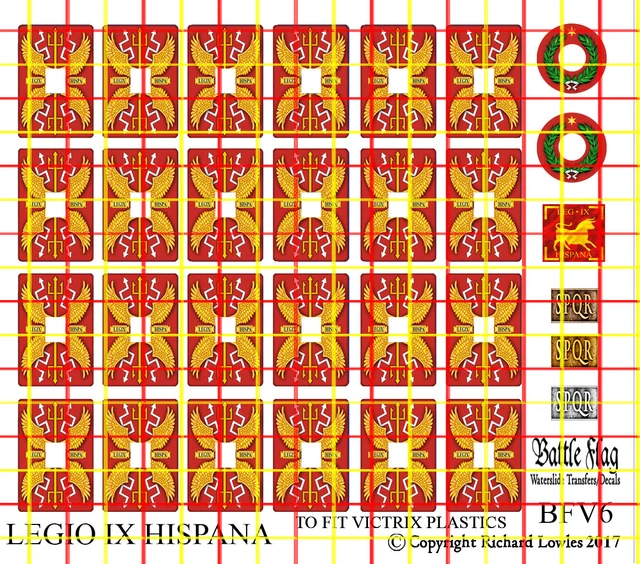 SHIELD DECALS FOR Victrix Early Imperial Roman Legionaries. Legio IX ...