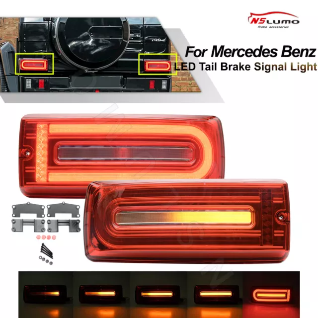 For 02-18 Benz G-Class W463 G63 G55 G550 G500 LED Tail Light Brake Signal Lights