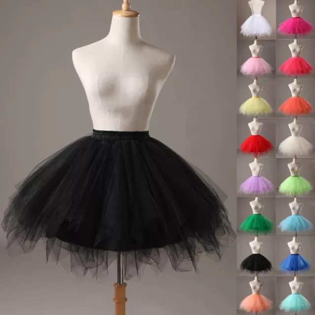 UK Women Adult Lady Tutu Tulle Skirt Fancy Skirt Dress Up Party Dancing Dress ZQ 2