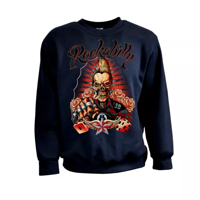 Rockabilly Sweatshirt Gearhead Biker Greaser Rodder Tattoo Kustom *1089 ny