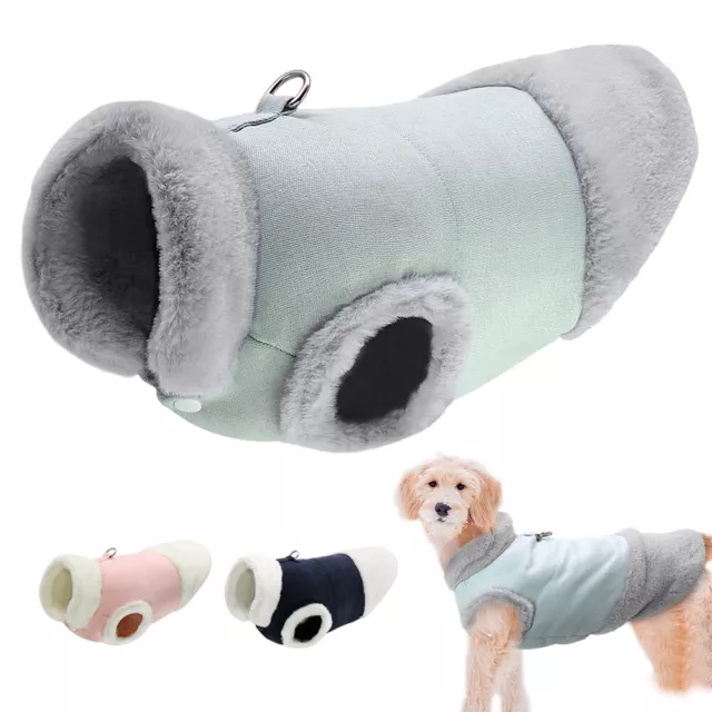 Pet Dog Coat Warm Fleece Jacket Jumper Sweater Winter Puppy Vest Clothes Outfit