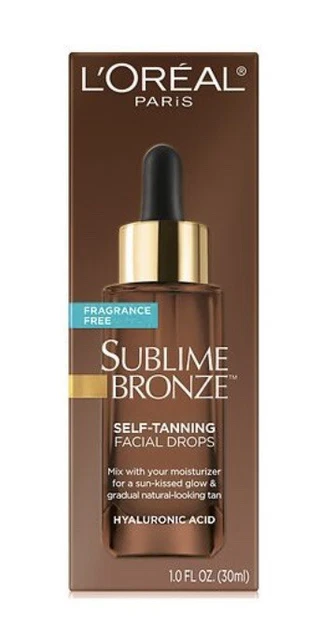 Gotas faciales autobronce Loreal sublime con ácido hialurónico NUEVAS EN CAJA