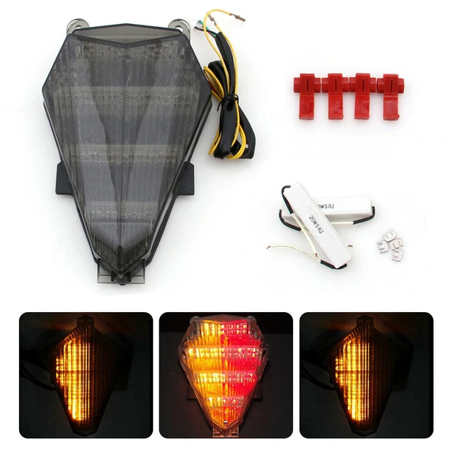 Integrated LED TailLight Turn Signals for Yamaha YZF 600 R6 2006-2012 Smoke Y3