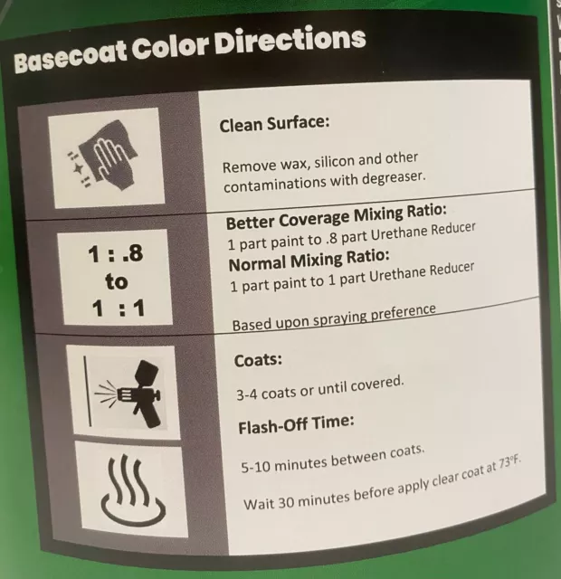 TOYOTA BASECOAT PAINT **UNREDUCED** PICK YOUR COLOR- 1 Gallon 2