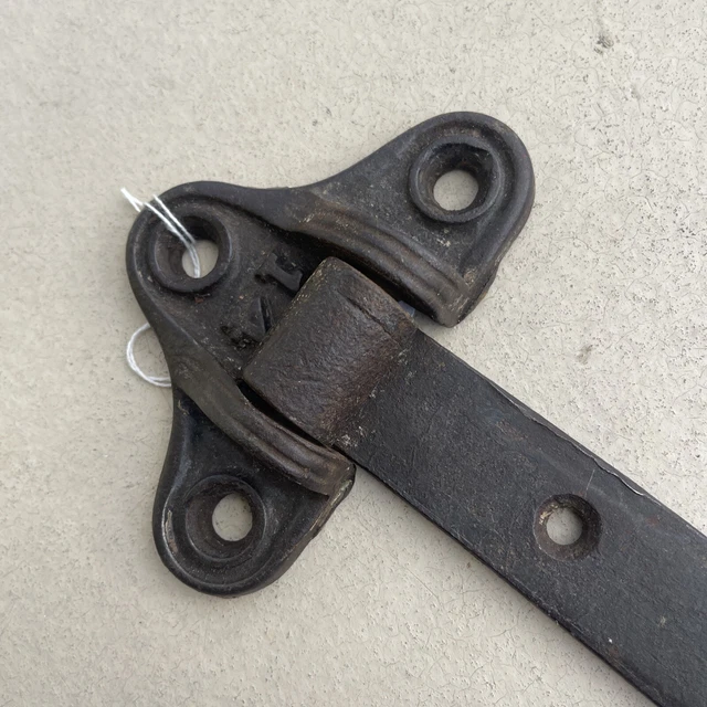 Barn Farmhouse Door Hinge Gate Strap 14” rustic vintage iron Forge Heavy Antique 2