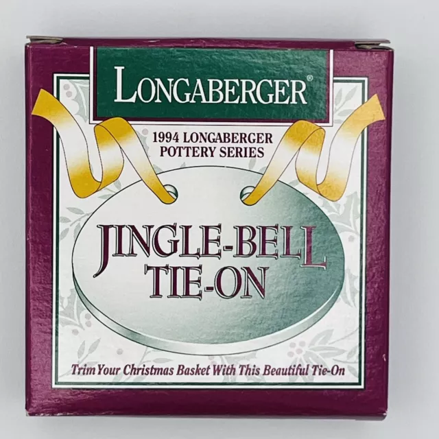 Longaberger Tie-On Jingle Bell 1994 Christmas VERY RARE Brand New basket tieon