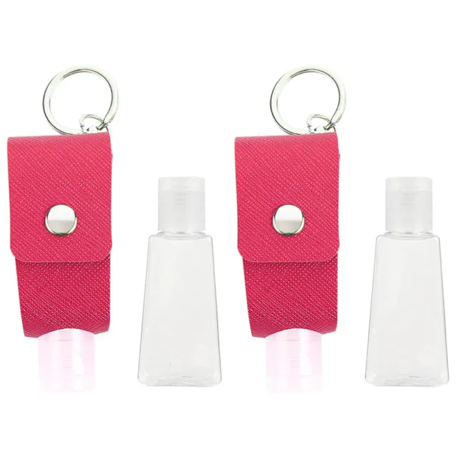 2 Sets Plastic Bottle Child Keychain Bottles Refillable Lotion Holder