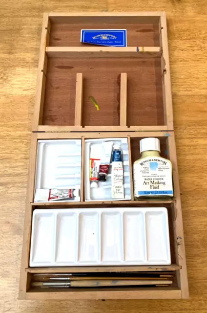 Vintage UK Made Field Box Water Colour Painting Set By Windsor & Newton