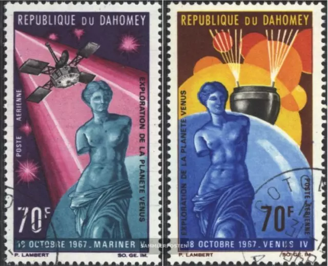 Dahomey 335-336 (complete issue) used 1968 planet Venus