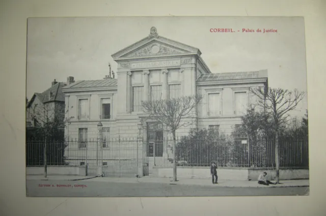 Cpa Corbeil (Essonne) Palace Of Justice 1910