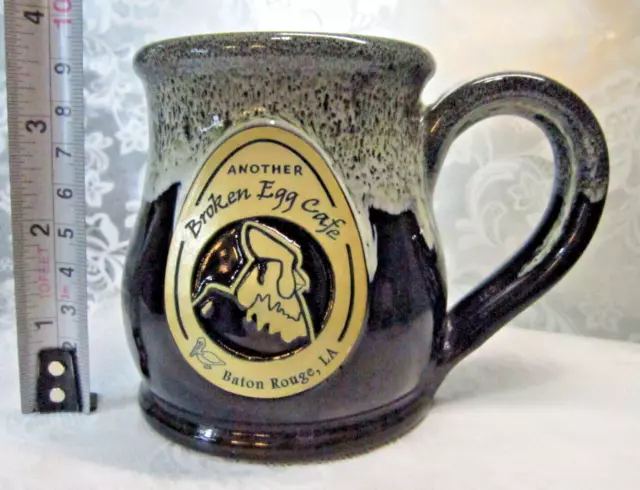 ANOTHER BROKEN EGG CAFE Drip Glaze Coffee MUG Deneen Pottery Baton Rouge LA