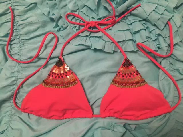 Pink Triangle Bikini Top size M Victoria’s Secret