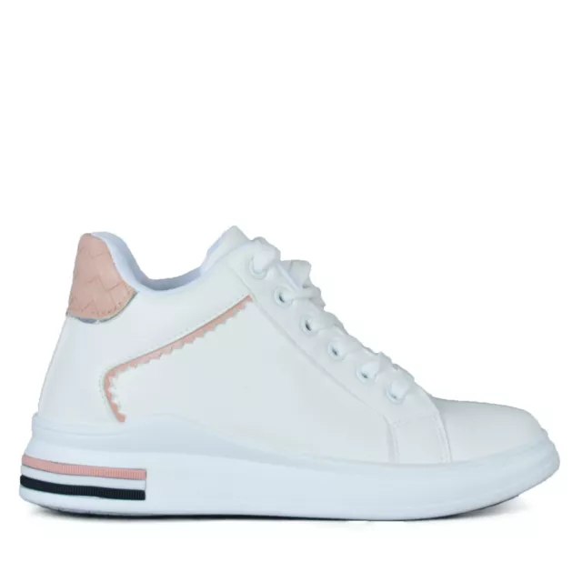 Zapatillas cuña sales mujer blancas