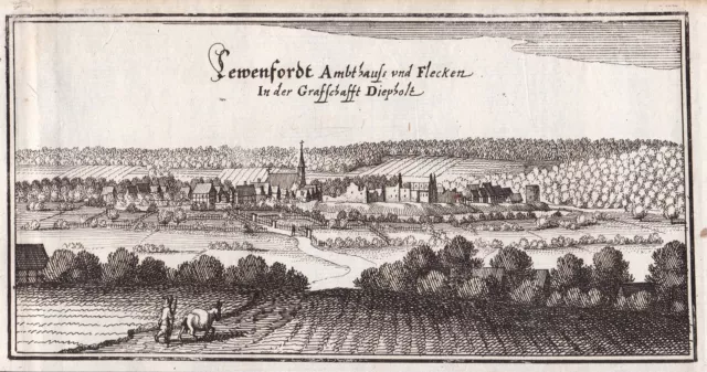 Lemförde Niedersachsen Diepholz Ansicht view Kupferstich Merian engraving 1650