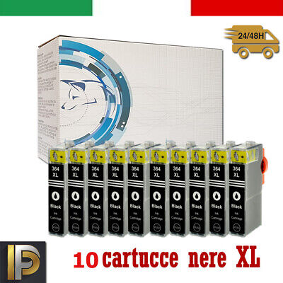 10 cartucce Nere con CHIP per HP B109 Deskjet 3070 3070A D5445 3520 364XL