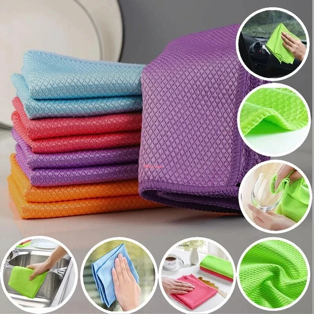 10pcs 40*30cm NanoScale Streak-Free Miracle Cleaning Cloths Reusable Easy C
