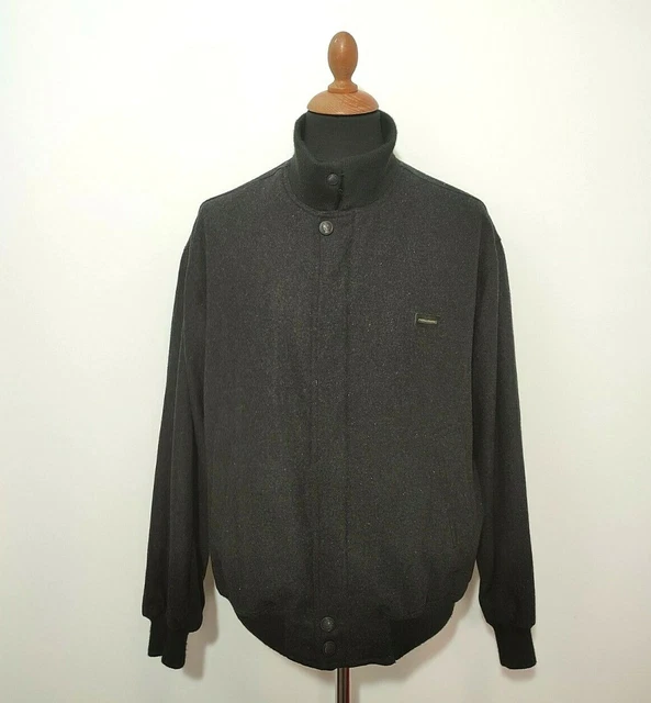 Paul Shark Jacket Men Yachting Gray L Bomber Wool Blend Coat Warm Winter Grey