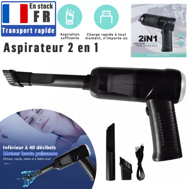 Sans fil 120W Voiture Aspirateur Puissant Forte Aspiration Cheveux Humide 6000PA