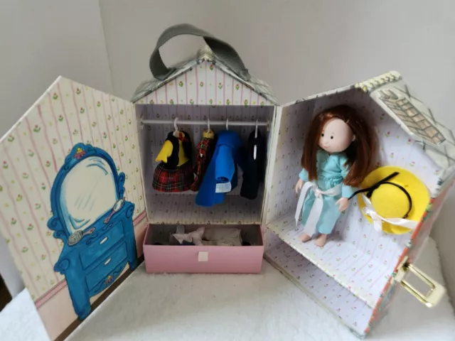 Vintage Madeline Doll Eden Toys Dollhouse Closet With Doll & Clothing