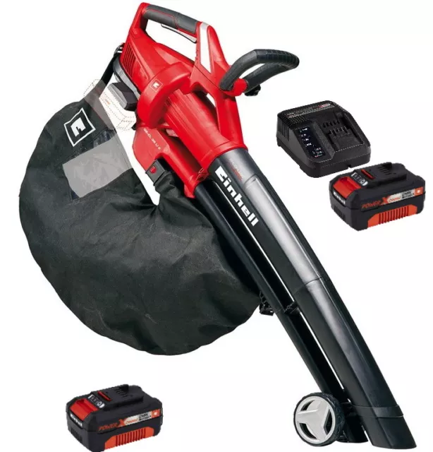 Einhell Akku Laubsauger  PXC GE-CL 36 + Starterpack Lader mit 2 Akkus 4,0 Ah