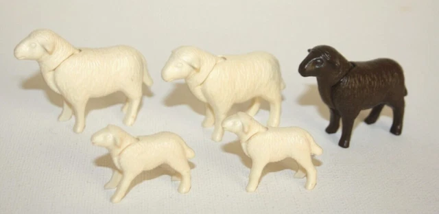 Lot Playmobil Moutons Et Brebis Animaux Forêt - Occasion Bon état, Pour Diorama Ou Ferme
