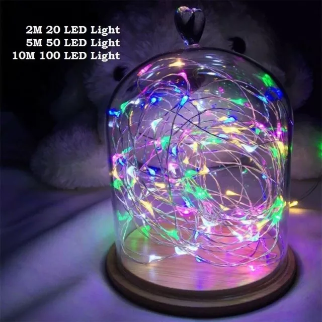 20//50/100 LED String Fairy Lights Copper Wire Battery Powered Waterproof USA