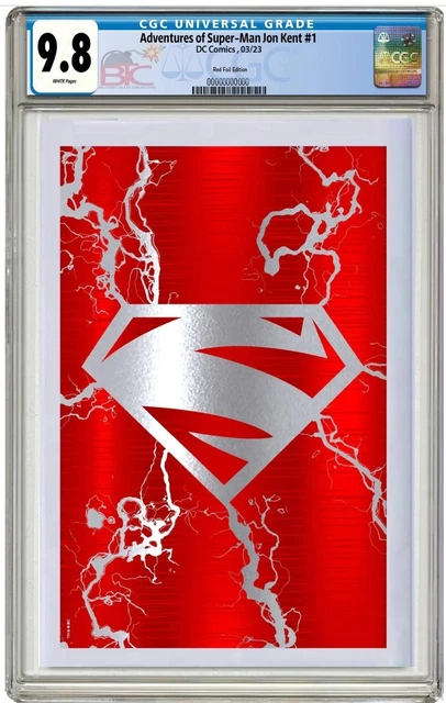 Adventures Of Superman Jon Kent # 1 CGC 9.8 Graded PREORDER Red Foil Variant DC