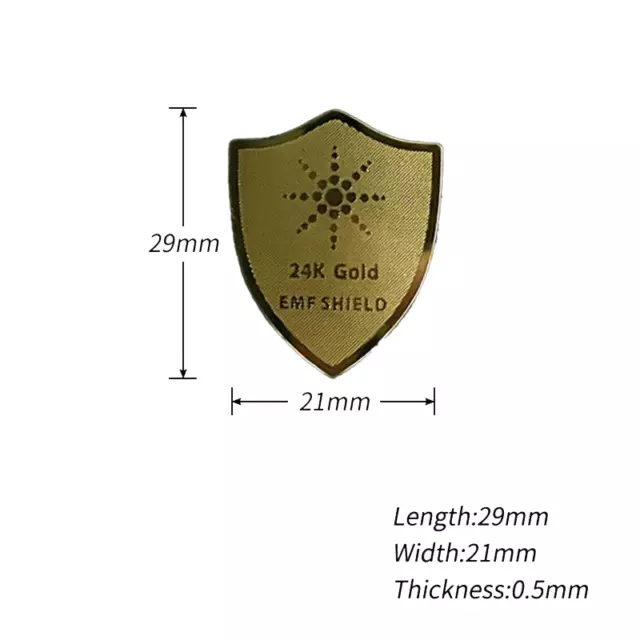 2x 24k Gold Ultra Slim Anti Radiation Shield 5G EMF Quantum Protection UK STOCK 3