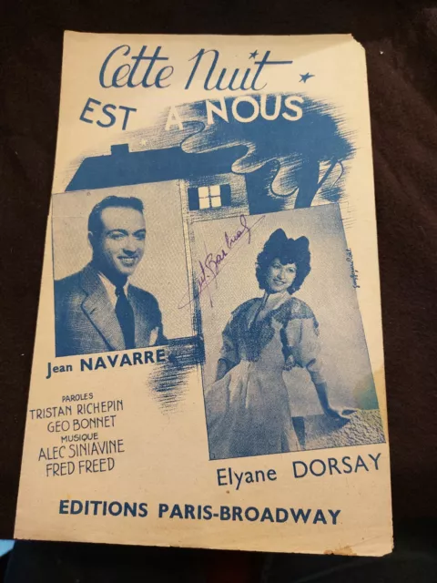 Partition Navarre Dorsay Cette nuit est à nous Sheet Music