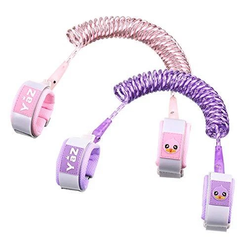 Safety Wrist Link for Toddlers,2 Pack 2.5M / 8.2 ft 360°Rotate Night Vision