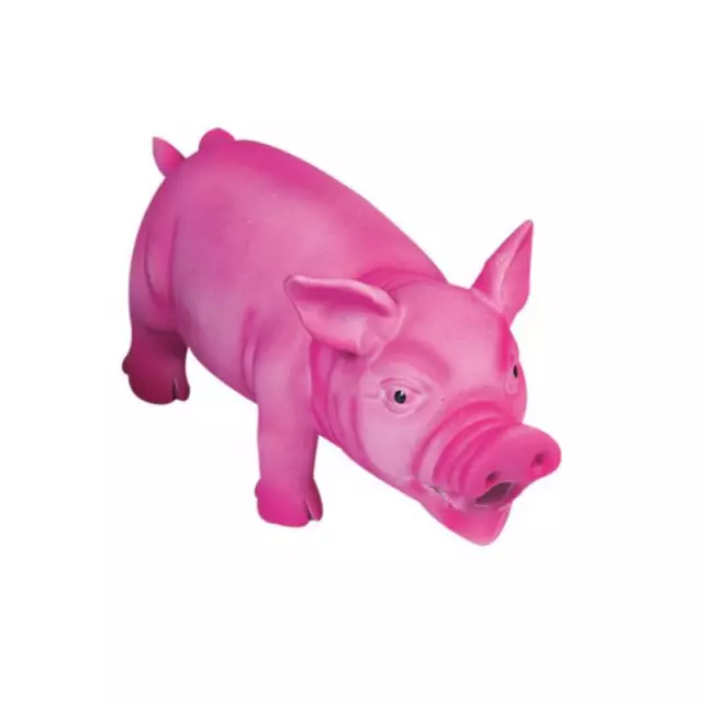 22 cm großes rosa LATEX SCHWEIN Peky - Hundespielzeug mit Supersound - 504215