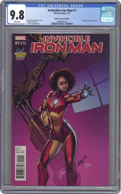 Invincible Iron Man #1 Campbell Midtown Variant CGC 9.8 2017 3968462016