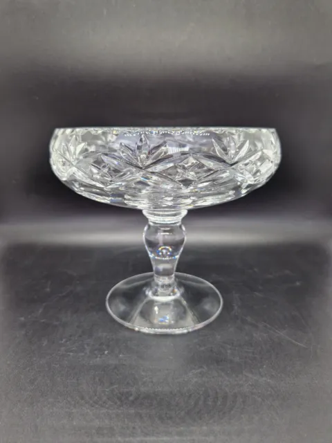 Vintage Glass Pedestal Footed Compote Dessert Bowl Bon Bon Dish Clear