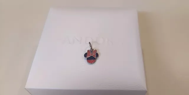 PANDORA~Minnie Mouse Icon Dangle Pendant Charm ALE/S925 #791460ENMX~RETIRED