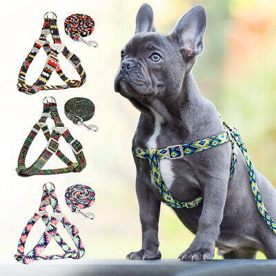 No Pull Pet Dog Harness and Lead Leash Adjustable Nylon Step in Vest Chest Strap