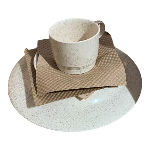Homer Laughlin Homestead Dinnerware Country Sage Box 3-piece Cup, Plate, Saucer