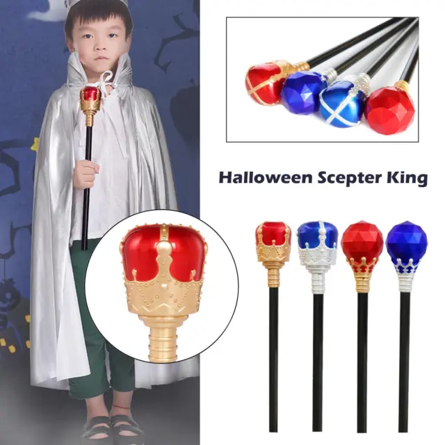Sceptre Christmas King Queen Royal Fancy Dress Up Costume Outfit HOT U2J0