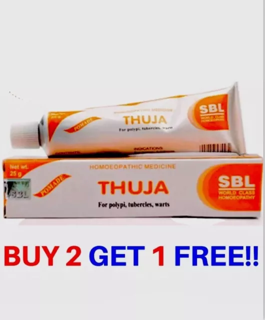 SBL Thuja Homeopathic Wart Remover Herbal Cream Mole Corn Skin Tag Removal 25g 3