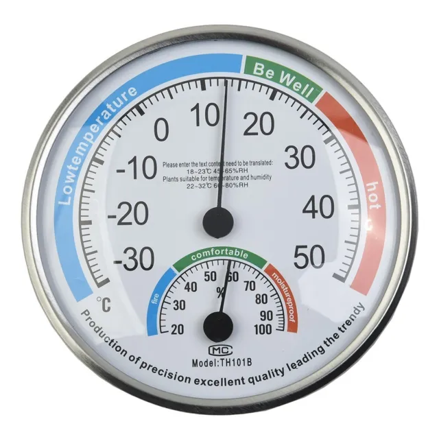 Hygrometer Thermometer Bereich: -30-50 ° Bereich: 20-Durchmesser 13cm