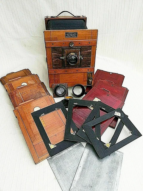 Originale Plattenkamera Ferd.Franz Meyer 13x18 Balkenauszug Fotoapparat Zubehör