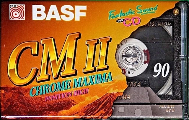 K7 CASSETTE AUDIO BASF CM II CMII Chrome Maxima 100min Position High - NEUF EUR 30,99 - FR