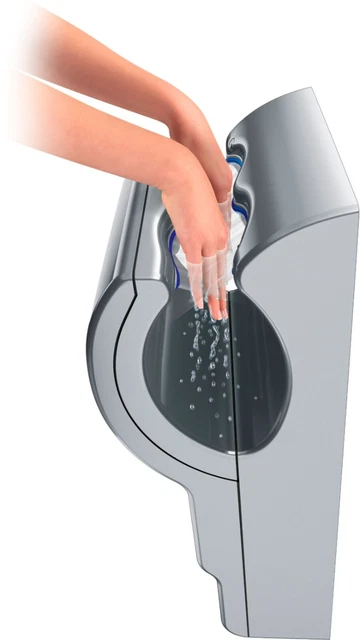 DYSON AIRBLADE AB14 DB GRAY HAND DRYER BATHROOM 120v LV AB 04 14 DB WALL BLOWER